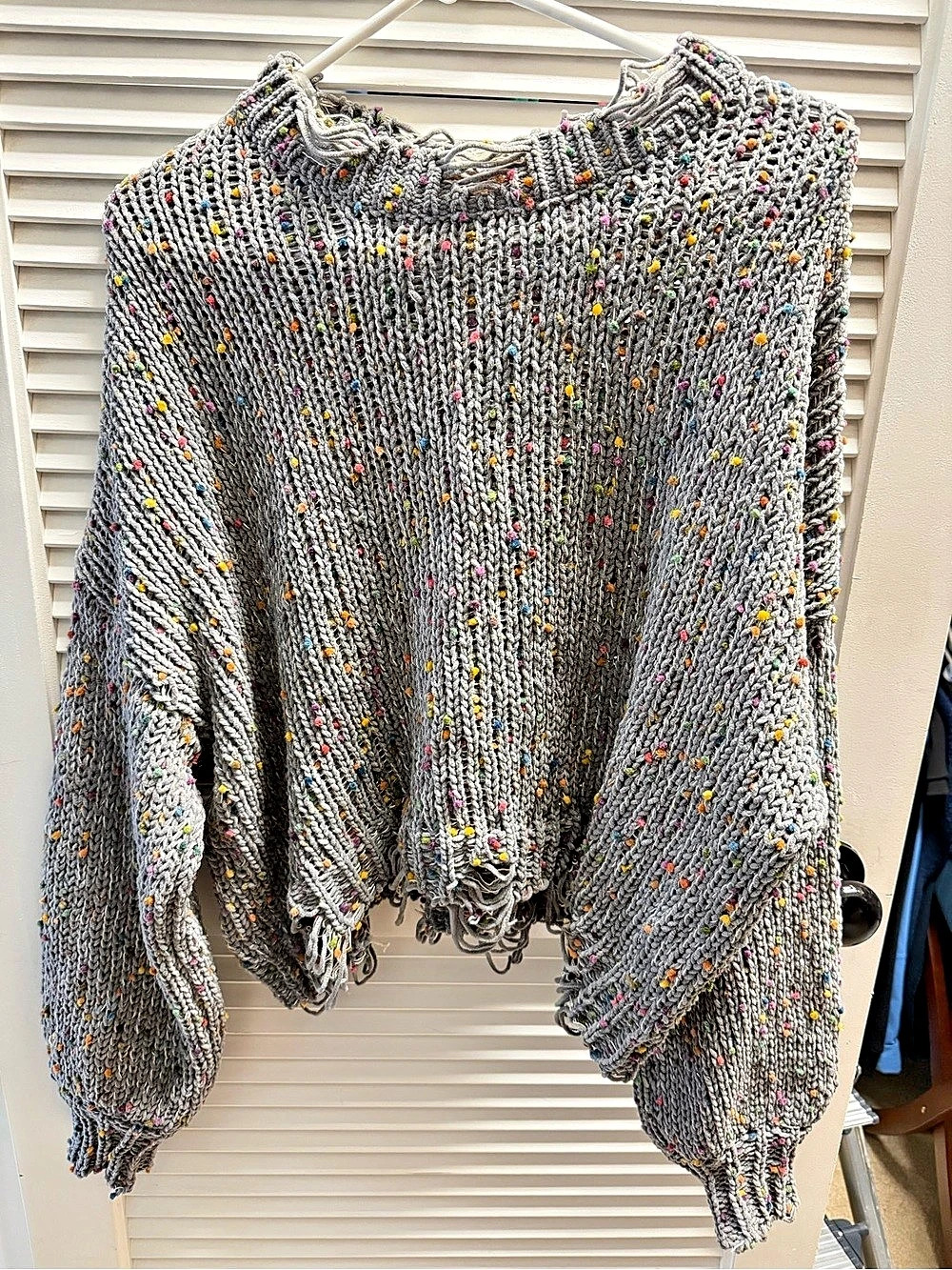 POLM Gray Multicolor Knit Sweater